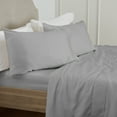 thumbnail image 6 of KG Linens 100% Organic Cotton Sheet Set, 15" Deep Pockets, Sateen Weave, 4 Piece Full Bedding, Silver Grey, 6 of 6