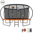 thumbnail image 1 of YORIN Trampoline for 5-6 Kids, 12 FT Trampoline for Adults with Enclosure Net, Basketball Hoop, Ladder, 1200LBS Weight Capacity Outdoor Recreational Trampoline, Heavy Duty Trampoline, 1 of 7