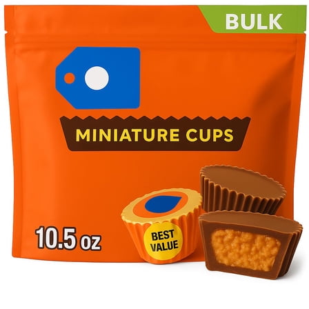 Miniatures Milk Chocolate Peanut Butter Cups, Candy Share Pack, 10.5 oz 034000445117