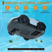 Automatic Robotic Pool Vacuum, Electric Pool Cleaning Robot with Remote Control, Debris Removal System, White