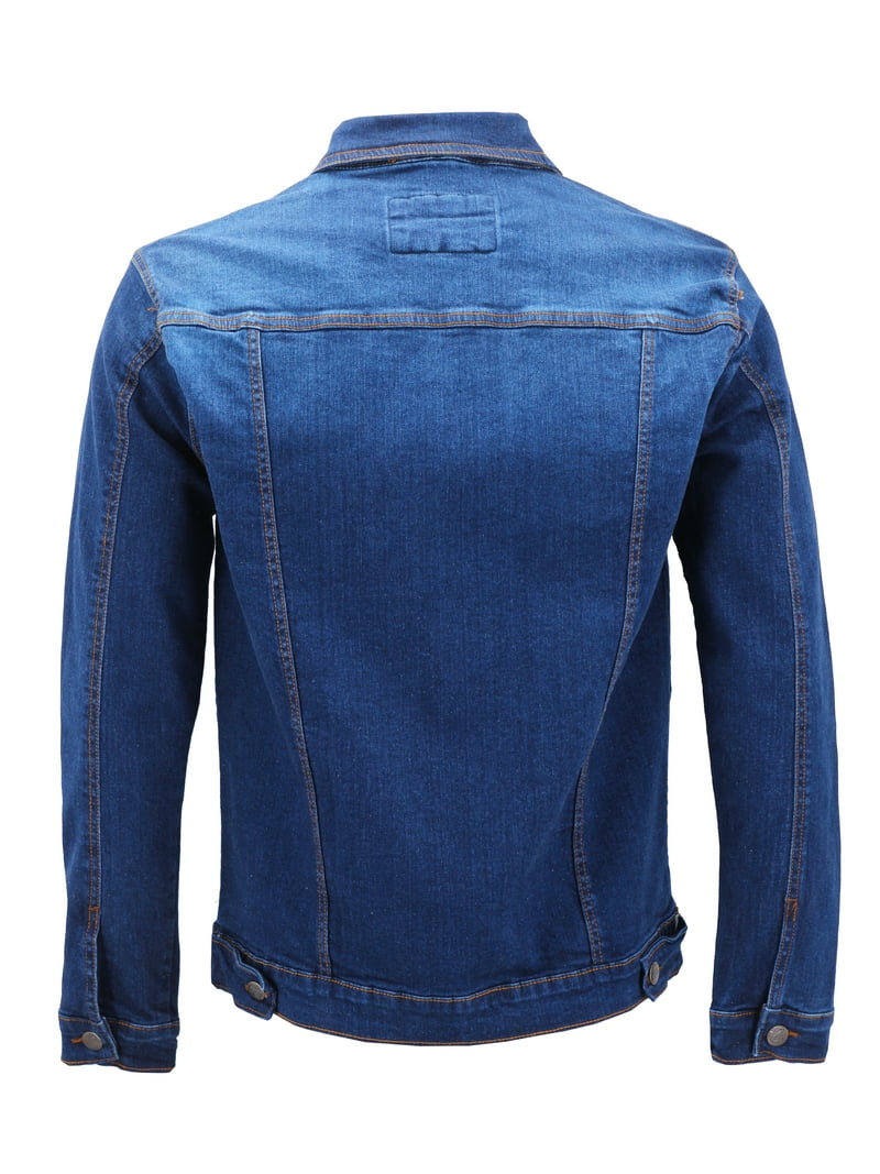 Boy's Kids Button Up Removable Hood Slim Fit Stretch Denim