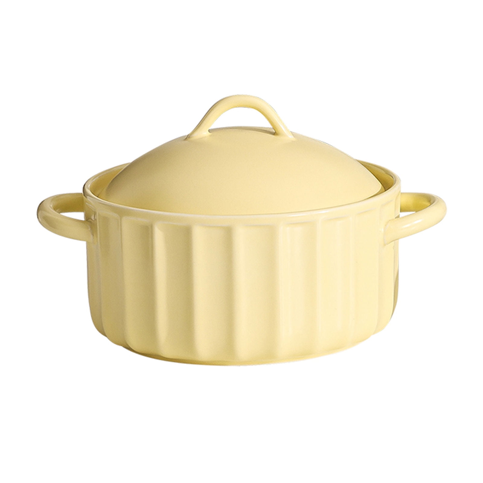 Instant Noodle Bowl With Handles, Ceramic Soup Bowl With Lid, Porcelain