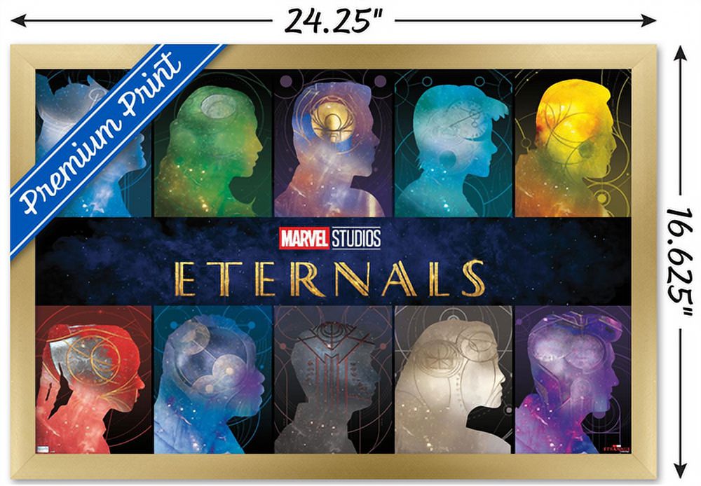 Marvel Eternals - Side Profile Wall Poster, 14.725" x 22.375", Framed