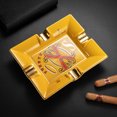 thumbnail image 3 of Cigar ashtray, large diameter smoke slot, exquisite and unique ceramic ashtray smoke extinguisher CLG-23 for cigars,白色, 3 of 13