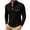 Black, variant on LEAVINGSUO Men's Stand Collar Long Sleeve Shirt Casual Loose Fitting Sports Breathable Top Black S