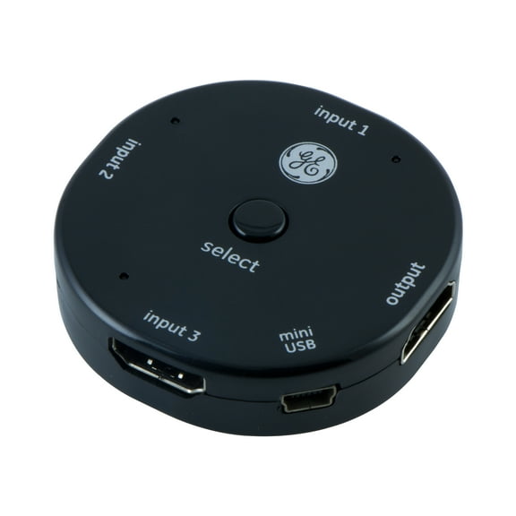 GE 3 Port 4K HDMI Switch, 33624