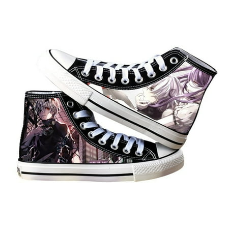 

Tokyo Ghoul Unisex Anime Cosplay High-Top Sneakers Lace-up Canvas Shoes Fashion Trainers