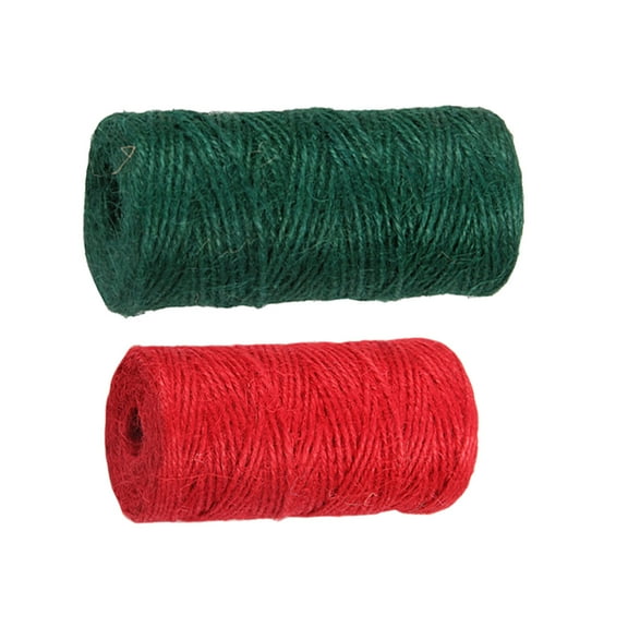 WRISTBIQUE 2Pcs Jute Cord for Crafts and Garden Decorative Twine 10x5x5in