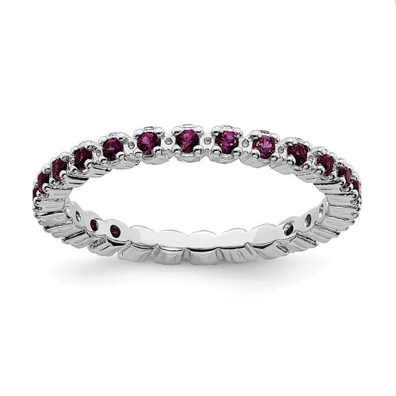 Sterling Silver Stackable Expressions Rhodolite Garnet Ring