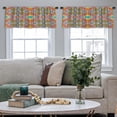 thumbnail image 4 of LALILO Kitchen Curtain Valance Ethnic Boho Tribal Tiles Rod Pocket Window Curtain 52"x 18" Set of 2, 4 of 5