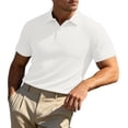 thumbnail image 5 of Daiosportswear Men'S Knit Polo Shirts Short Sleeve Slim Fit Textured Golf Shirt Summer Vacation T-Shirts White XL(XL), 5 of 9