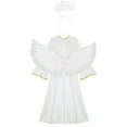 thumbnail image 6 of LiiYii Kids Girls 3Pcs Angel Suit Carnivals Party Fancy Dress Up Outfits White 16, 6 of 7