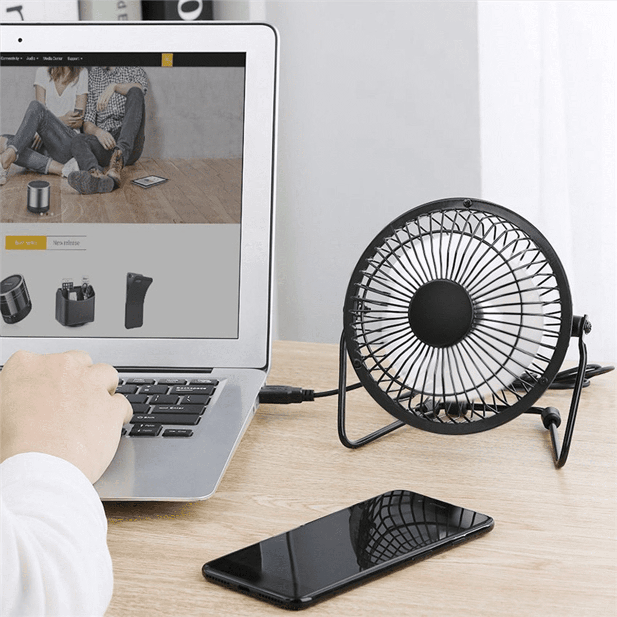 2X Mini Solar Panel Powered Ventilator Fan Portable 5W 4 Inch Greenhouse Solar Exhaust Fan for Office Outdoor
