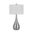 thumbnail image 6 of Ege Table Lamp Set of 2, Teardrop Brushed Steel Base, White Shade, 6 of 8