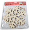 thumbnail image 2 of Wood Christmas Craft Ornament - Snowflake - 2 Count - 8 Inch Diameter, 2 of 4