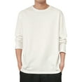 thumbnail image 1 of Sudadera de cuello redondo con forro polar para hombre: manga larga, corte ajustado, poliéster y spandex, tallas L-XXXXXL, 1 of 4