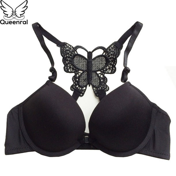 INTIMA Front Buckle Push Up Bra Set for Women on Sale Solid Color