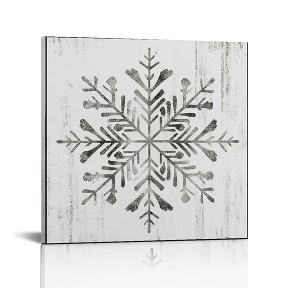 Winter Nature Snowflake Shape Wood Wall Art, Winter Nature Paintings Blanket Wall Decorations for Living Room Bedroom Poster ArtworkDesign by NJSTORE