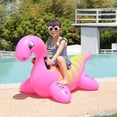 thumbnail image 3 of Flotador inflable para piscina de dinosaurios, con asas, PVC grueso, juguetes para fiesta de verano, balsa, salón para niños, niñas y niños, 3 of 9