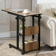 thumbnail image 3 of Gymax C-Shape Mobile Snack End Side Sofa Laptop Table W/Rolling Cart Height Adjustable, 3 of 10