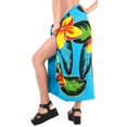 thumbnail image 4 of HAPPY BAY Women's Beachwear Summer Bikini Wraps Beach Wrap Coverups Sarong Skirt Bathing suit Swim Cover up Swimwear Swimsuit Coverups for Women One Size Ocean, Flower, 4 of 4