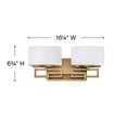 thumbnail image 3 of Hinkley Lighting 5102-Led Lanza 2 Light 16-1/2" Wide Bathroom Vanity Light - Nickel, 3 of 5