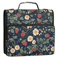 thumbnail image 5 of FORMRS Zipper Binder with Shoulder Strap 2-inch Ring 500 Sheet Capacity File Bag, Floral Raspberry Pattern, 5 of 5