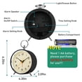 thumbnail image 2 of Los estudiantes del reloj despertador de viento retro usan la manija del reloj de cabecera con un reloj despertador ligero y silencioso Adepaton BST3006286-4, 2 of 5