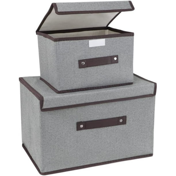 TRIANU Storage Bins with Lids, Large & Small Foldable Storage Boxes