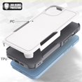 thumbnail image 3 of SaniMore for iPhone 14 Ultra-Thin Two-Layers Protection Case, Rugged PC Back & Flexible TPU Military Grade Shockproof Heavy Duty Protective Case for iPhone 14, White, 3 of 6