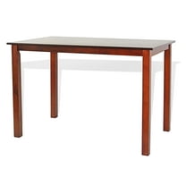 Wickerix Traditional Modern 43 in Rectangle Dining Table, Brown