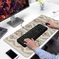 thumbnail image 2 of Long Mouse Pads for Desk,Beige Geometric Chevron Diamond Pattern Desk Mats on Top Of Desks, Desk Mouse Pad Extra Large with 3mm Non-Slip Base and Stitched Edge for Gaming,Office,Work,Home 31.5"x15.7", 2 of 6