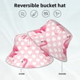 thumbnail image 2 of Zufioo Cute Flamingo with Heart Waterproof Reflective Holographic Bucket Hat,Men and Women Night Reflective Hat,Rave Festival Boonie Cap, 2 of 6