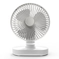 thumbnail image 1 of Pequeño ventilador de escritorio oscilante, ventilador de mesa portátil, recargable por USB, alimentado por batería, ventilador personal silencioso, doble ángulo ajustable, circulación de ai, 1 of 3