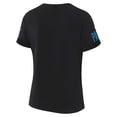 thumbnail image 3 of Women's WEAR by Erin Andrews x Gracie Hunt Black Carolina Panthers Draft Me Lace-Up T-Shirt, 3 of 4