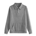 thumbnail image 6 of WUSUOWEI Womens V Neck Long Sleeve Sweatshirt Bottom Tops Lightweight Dressy Casual Business Basic Pullover Top with Pockets 2026 Fall Winter Outfits XXL, 6 of 6