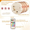 thumbnail image 5 of Yayeee Flameless Candles with Remote Flickering Battery Operated Multi Color Changing, Beige Geometric, 5 of 7