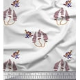 thumbnail image 1 of Soimoi Rayon Crepe Fabric Leaves,Bird & Floral Block Print Fabric by The Yard 46 Inch Wide, 1 of 3