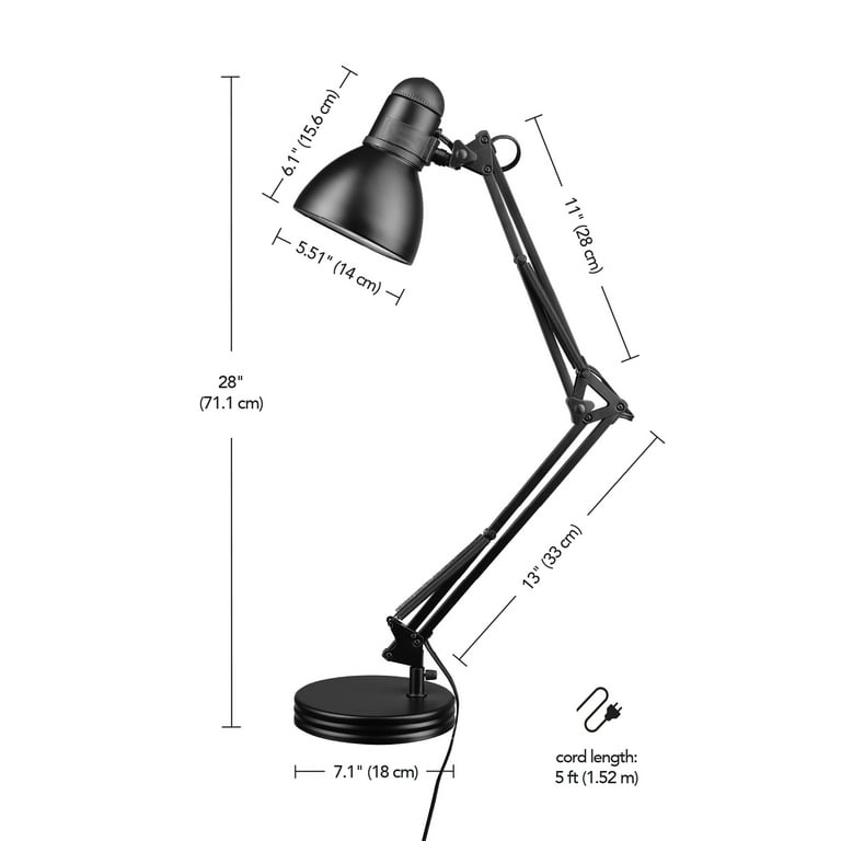 Globe electric 5698601 heavy 2024 base architect desk lamp
