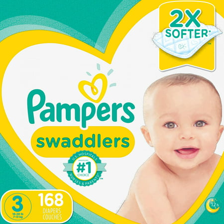 Pampers Swaddlers Diapers Size 3 168 Count (Best Diaper Prices This Week)