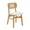 Beige - Linen - Natural Wood, variant on Guyou Rattan Dining Chairs Set of 2, Farmhouse Black Wooden Dining Side Chairs, Mid Century Modern Sherpa Upholstered Kitchen Chairs with Cane Back for Dining Room Kitchen Living Room, White