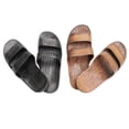 thumbnail image 6 of Rubber Double Strap Jesus Style Sandals Imperial Brand  (Womens size 10, men  size 8, Brown), 6 of 6
