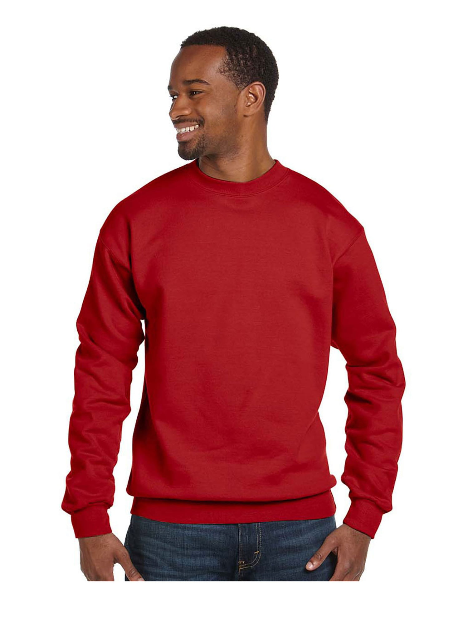 Hanes Adult Comfortblend Crewneck Rib-Knit Fleece Sweatshirt, Style ...
