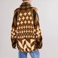 thumbnail image 4 of DailyTrove Women's Boho Print Kimono Cardigan, Long Sleeve, Casual Beach & Cultural Event Wear, Lightweight Rayon Blend, Contrast Hem, Plus Size Friendly, 4 of 6