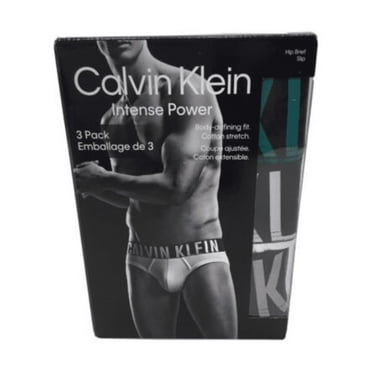 Calvin Klein Intense Power Men Cotton Stretch Hip Brief 3 Pack, Multicolor, 2XL