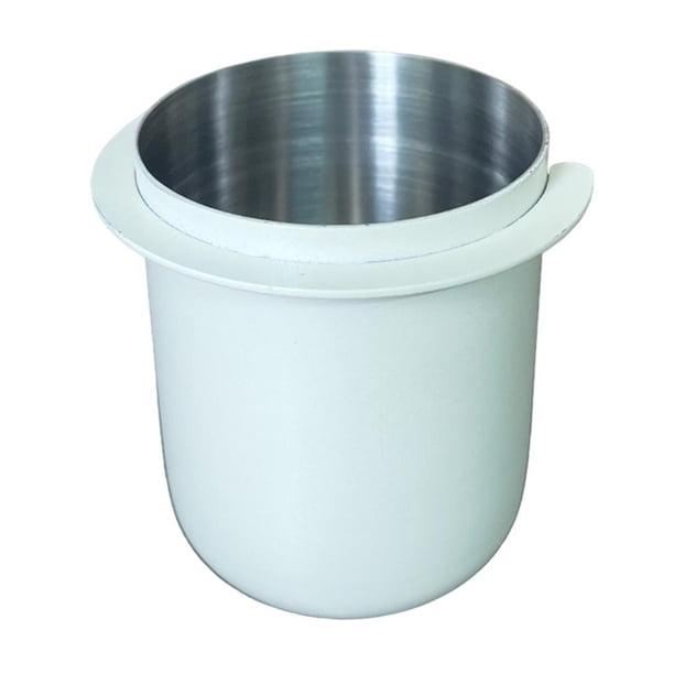 Vaso dosificador de acero inoxidable de 58 mm, accesorios para café, taza de polvo para máquina de café Beige