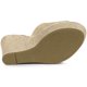 thumbnail image 5 of Sandalias de tacón de cuña sin cordones Allegra K Brillo Oro 26cm, 5 of 6
