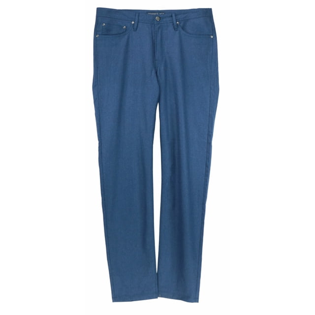 Vigano Men's 868 Marled Blue 1959 Collection IN5A Wool Pants & Capri - 34
