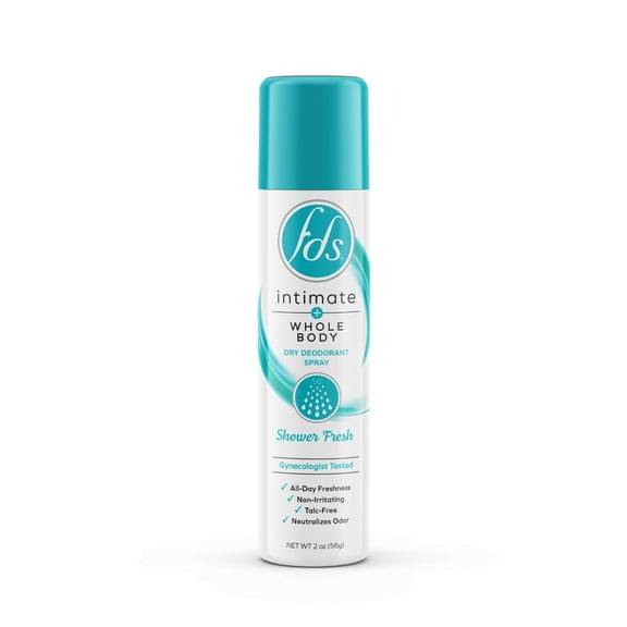 FDS Intimate Deodorant Spray, Shower Fresh, 2 Ounce Spray Canister