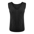 thumbnail image 4 of Ruyang Womens Summer V Neck Tops Knitted Sleeveless Tank Top Cable Knit Sweater Vest Casual Solid Sleeveless Tee Shirts Cotton, 4 of 4